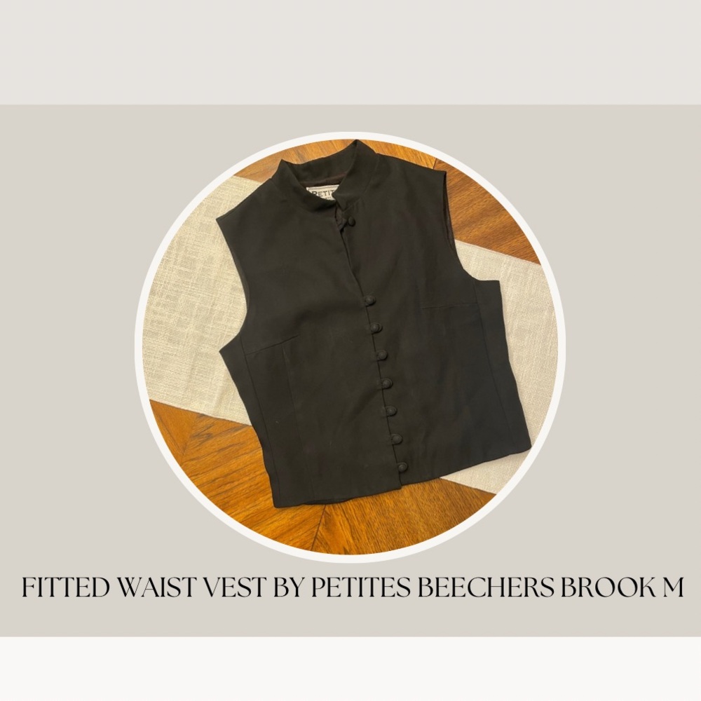 FITTED WAIST VEST BY PETITES BEECHERS BROOK M